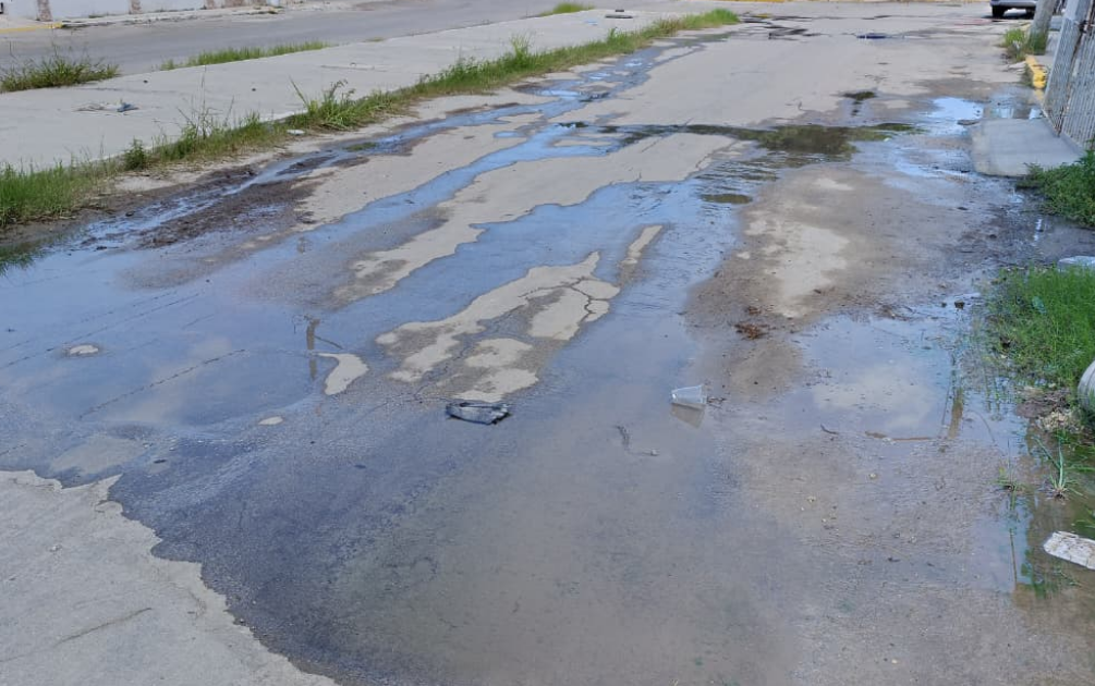 Problemática de las aguas negras continúa en el fraccionamiento Solidaridad Nacional