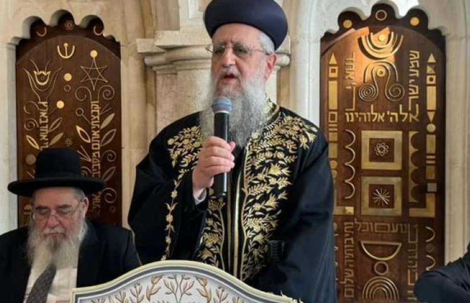 Rabino jefe de Israel niega existencia del pueblo palestino