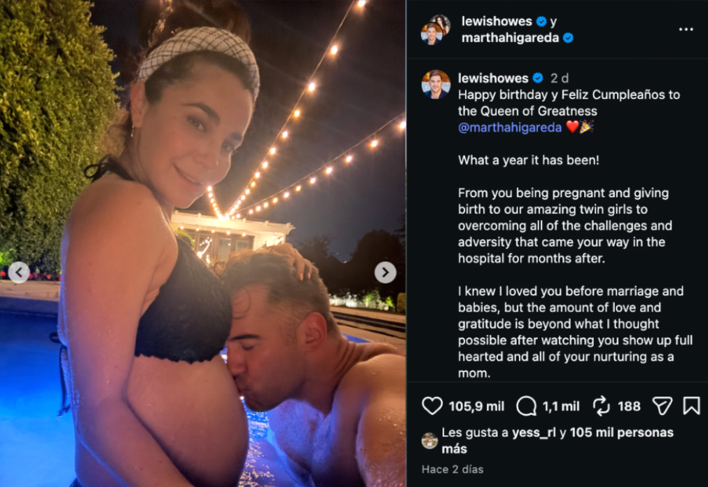 ¿Cuándo fueron padres Martha Higareda y Lewis Howes?