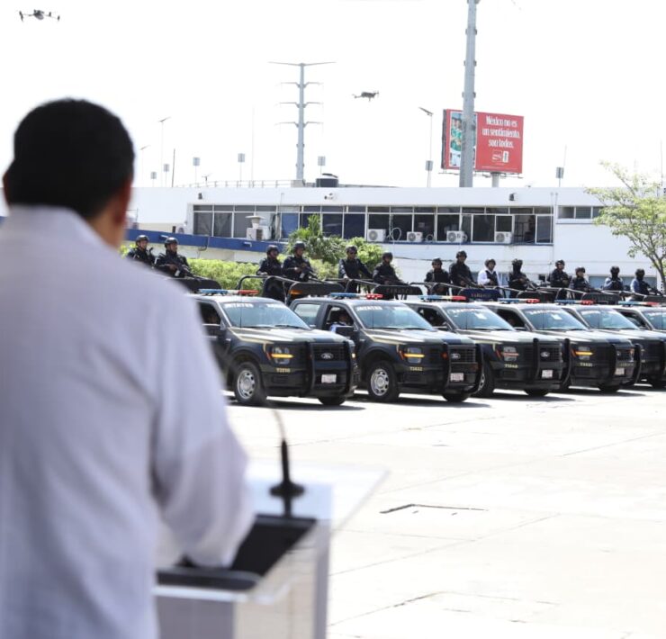 Javier May pone en marcha la Guardia Estatal y entrega 45 patrullas para reforzar la seguridad en Tabasco
