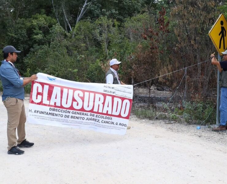 Gobierno de BJ clausura desarrollo irregular mayorales cerca de Huayacán