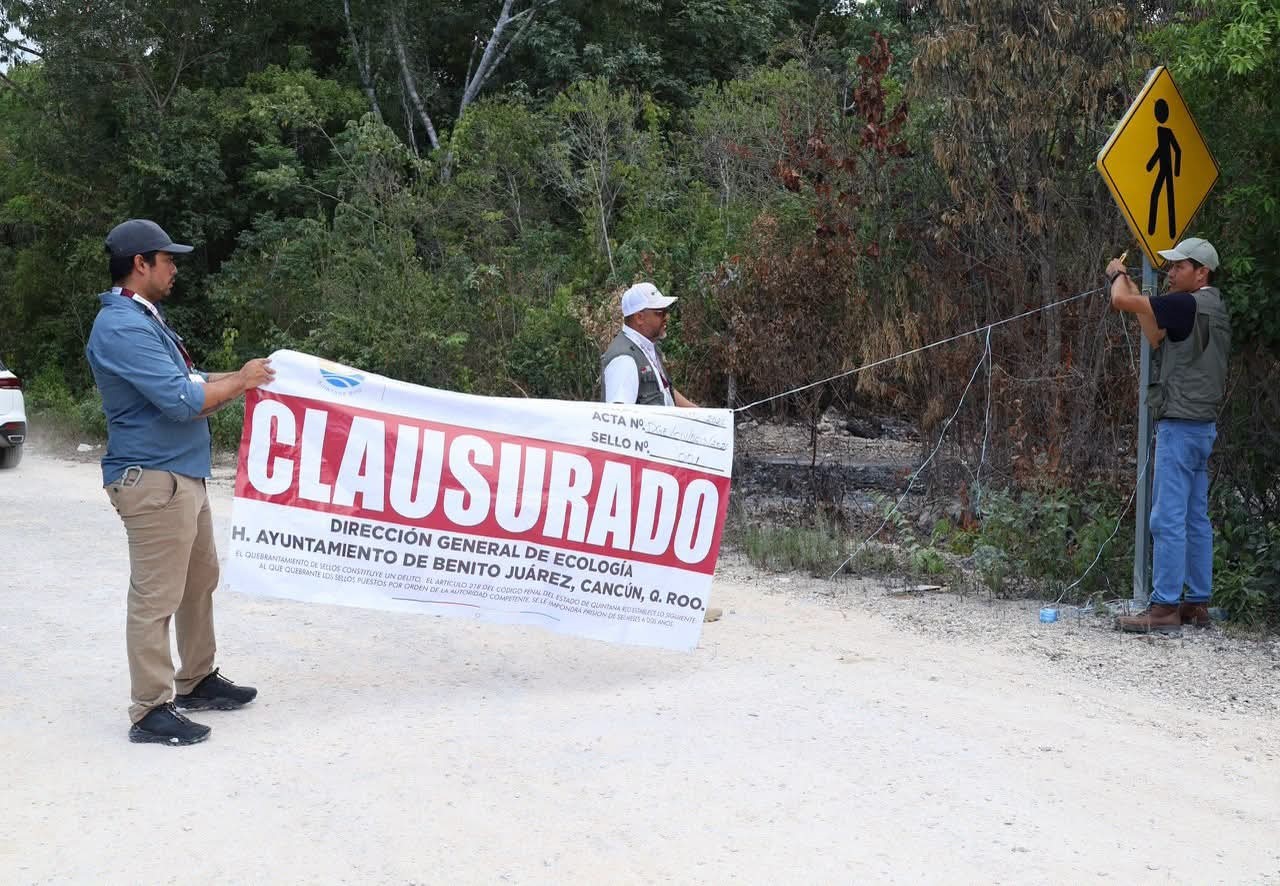 Gobierno de BJ clausura desarrollo irregular mayorales cerca de Huayacán