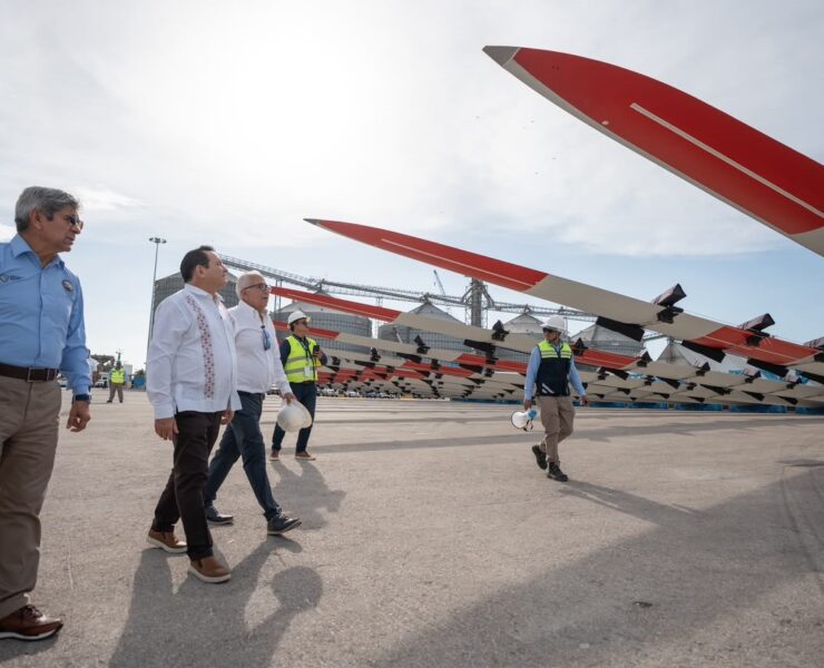 Inicia Parque Eólico Tizimín II: llegan a Progreso componentes con inversión millonaria