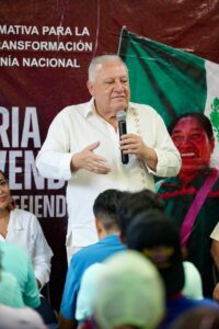 Rafa Marín resaltó su trayectoria de 39 años en Quintana Roo y su participación en la construcción de Morena, al tiempo que llamó a defender la soberanía y fortalecer la transformación en el estado.