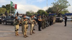Autoridades estatales y federales refuerzan los operativos de seguridad en colonias y comunidades de Centro, Tabasco, mediante patrullajes y recorridos de proximidad social.