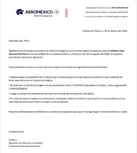 La familia asegura contar con correos, comprobantes y fotografías que respaldarían su versión sobre lo ocurrido durante el abordaje.