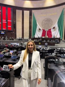 La Diputada Federal Jessica Saidén Quiroz destacó la importancia de mantener mesas de trabajo y coordinación institucional para fortalecer la agenda de seguridad desde la Comisión de Seguridad Ciudadana.