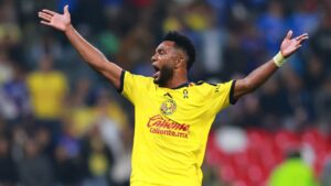 Miguel Borja es el delantero colombiano del América y fue el protagonista del Clásico Nacional al marcar los dos goles con los que su equipo empató 2-2 ante Chivas.