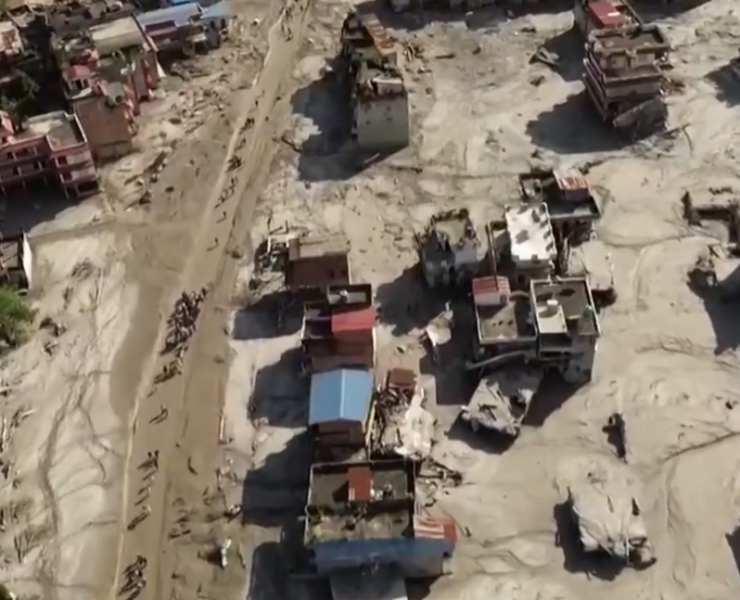Devastadora ruta de las inundaciones entre Nepal y China
