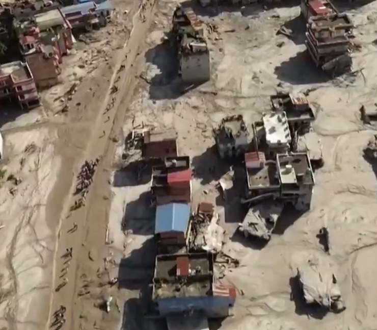 Devastadora ruta de las inundaciones entre Nepal y China