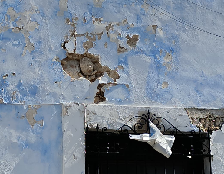 ¡Asombroso mantenimiento a las fachadas en el Centro Histórico!