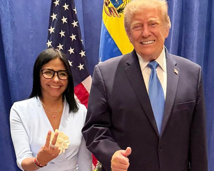 Trump y Delcy Rodríguez hablan de la deuda venezolana