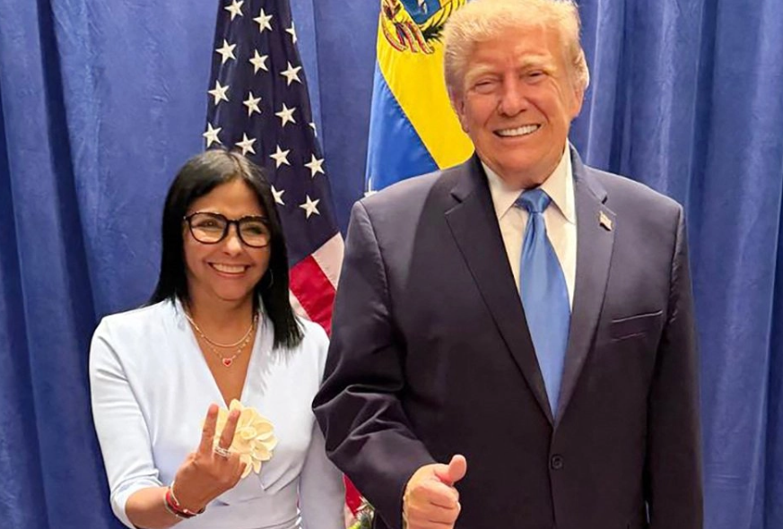Trump y Delcy Rodríguez hablan de la deuda venezolana