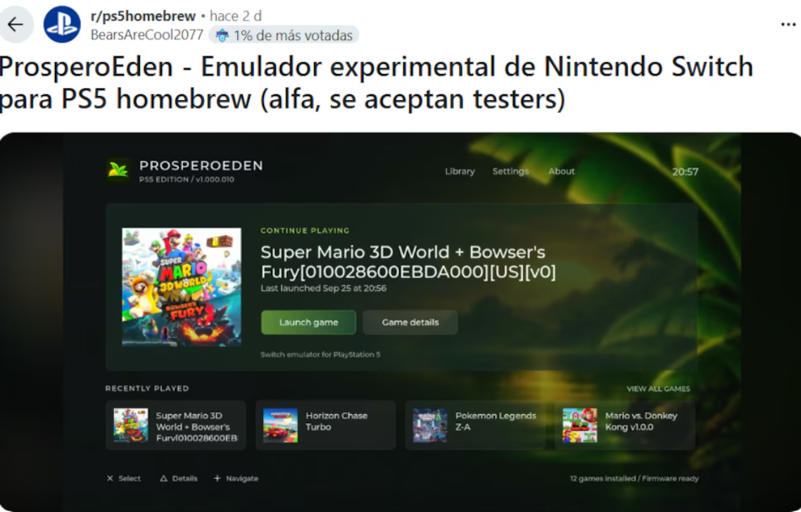 ¿Super Mario jugable en PS5? Así funciona
