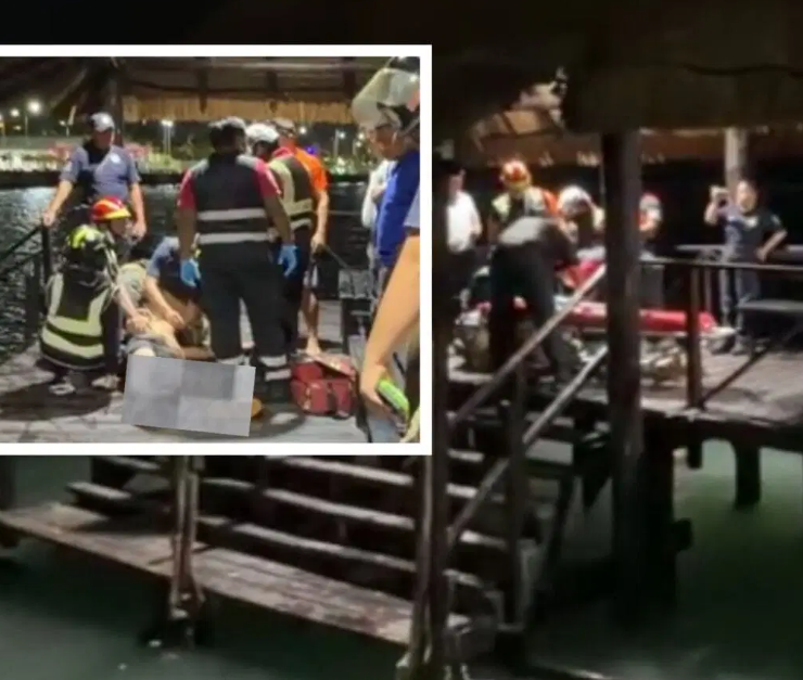 Hombre es rescatado del agua: ¡Impactante rescate nocturno!