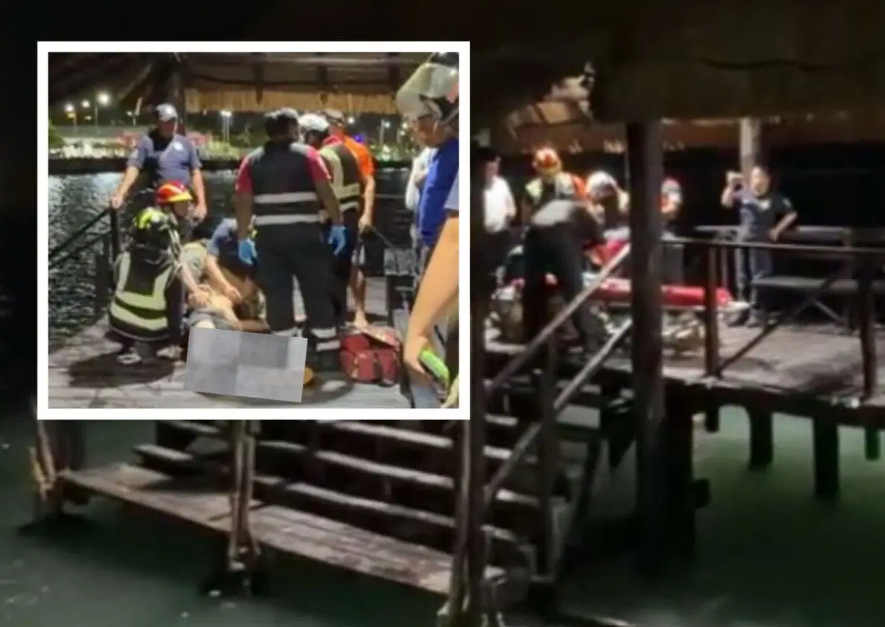 Hombre es rescatado del agua: ¡Impactante rescate nocturno!