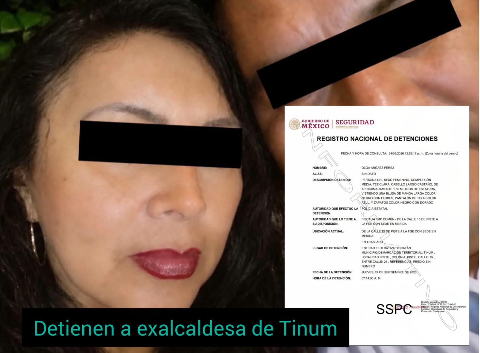 Detienen a exalcaldesa de Tinum durante fuerte operativo