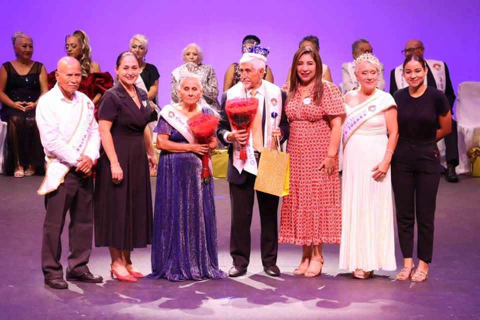 Honorina y Salvador son coronados como Miss y Mr. Adulto Mayor 2026