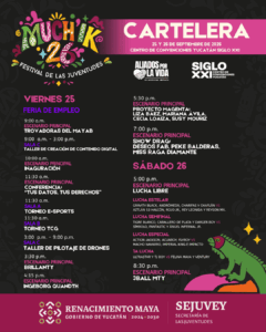 El programa de actividades del Much’Ik 2026 ofrece una amplia variedad de opciones para las juventudes, con música, cultura, deporte, tecnología, emprendimiento, capacitación y empleo.
