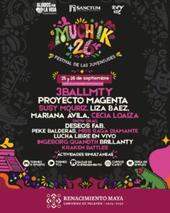 La Cartelera del Much’Ik 2026 reúne música, cultura, entretenimiento, lucha libre, e-sports, emprendimiento y nuevas oportunidades para las juventudes de Yucatán.
