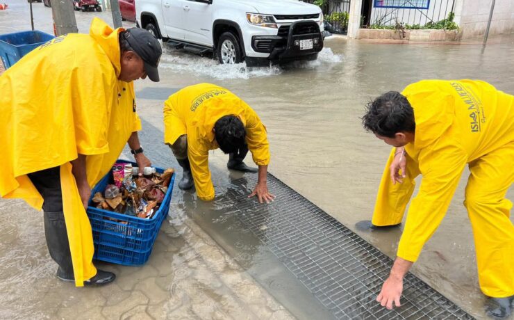 Operativo Tormenta en Isla Mujeres activa acciones ante fuertes lluvias