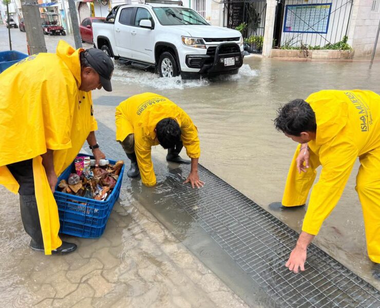 Operativo Tormenta en Isla Mujeres activa acciones ante fuertes lluvias
