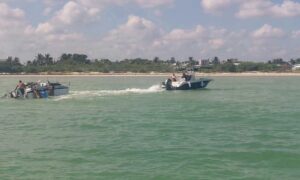 El incidente generó preocupación entre quienes navegaban por esta zona del litoral yucateco.