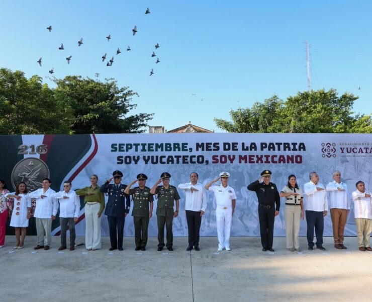 Yucatán inicia festejos por Mes de la Patria con ceremonia solemne