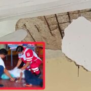 ¡Alerta! Cae parte del techo en primaria de Tizimín, 2 lesionados