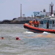 Se realizo un ejercicio de búsqueda y rescate marítimo en Campeche