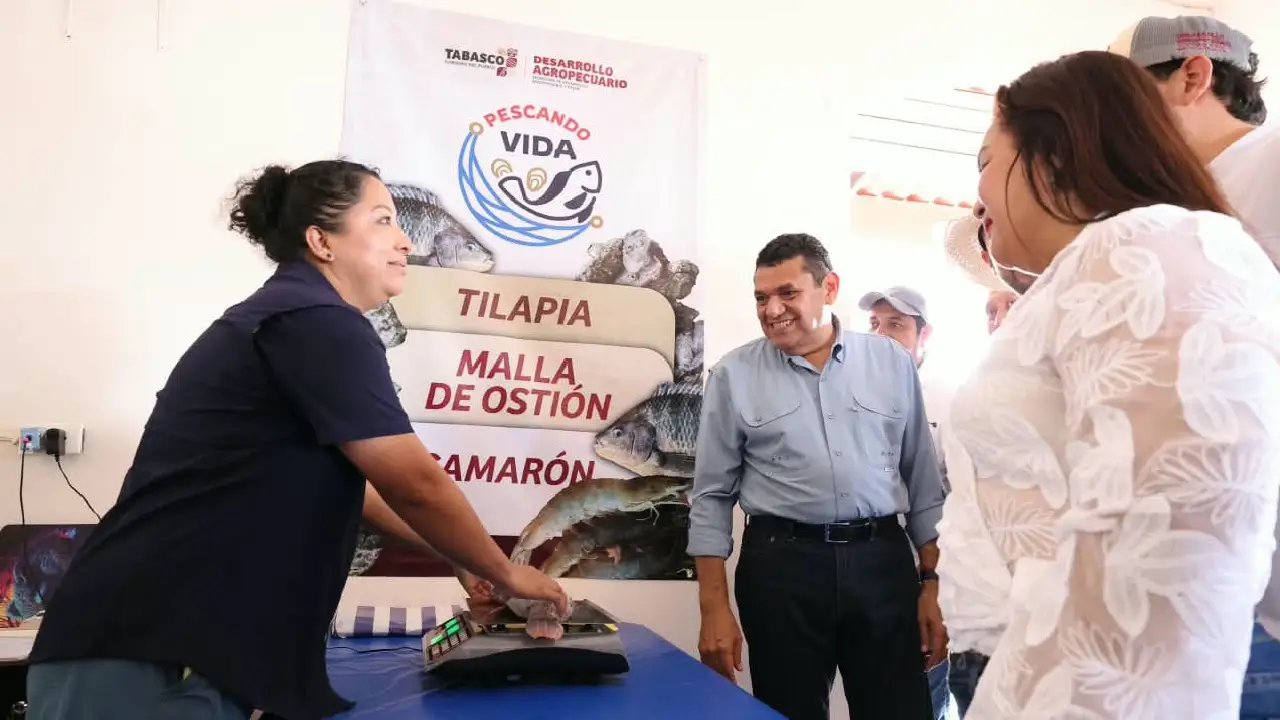 Autosuficiencia alimentaria de Tabasco se fortalece con Pescando Vida