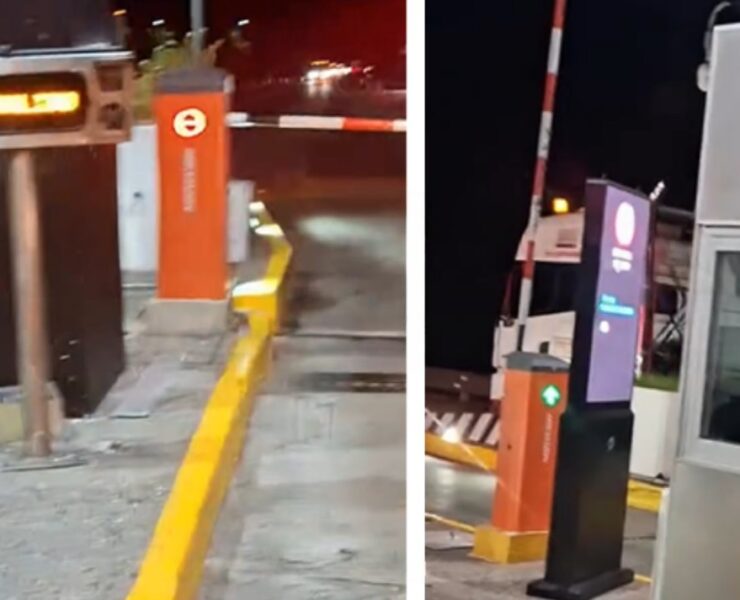 Tráiler se pasa la caseta a toda velocidad en Campeche