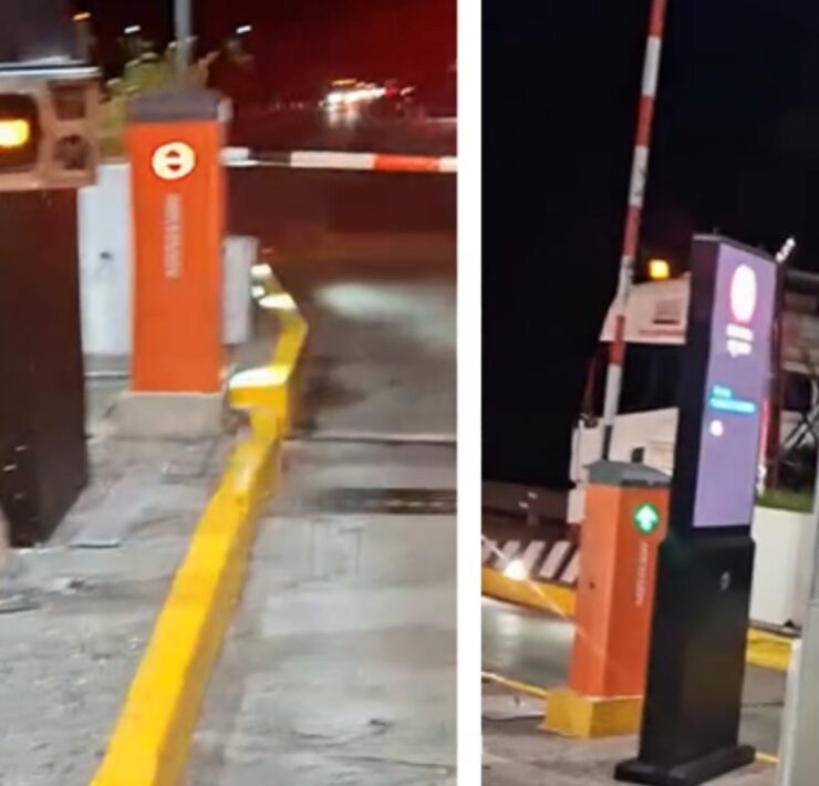 Tráiler se pasa la caseta a toda velocidad en Campeche