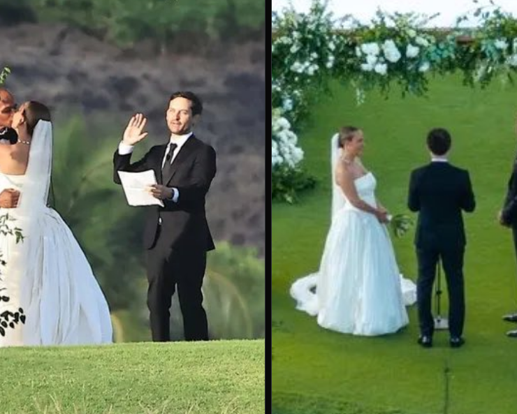 Tobey Maguire casa a su exesposa con su nueva pareja