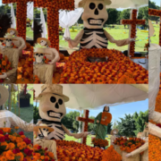 Decoración de Día de Muertos indigna por estar en la tumba del "Mencho"