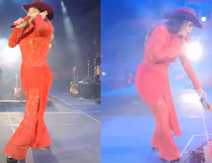 Lanzan un teléfono a Yuridia en pleno concierto