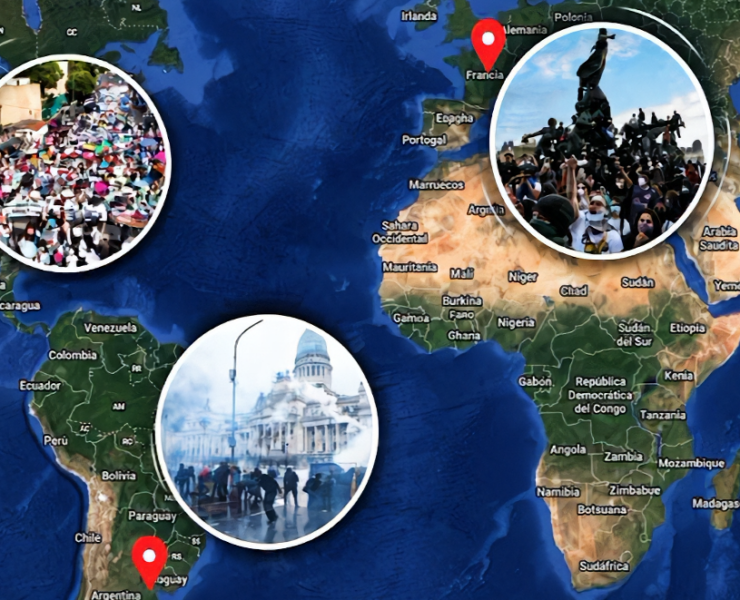 Mapa de las protestas por todo el mundo
