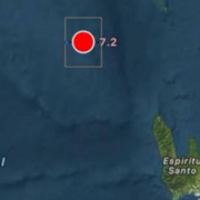Fuerte terremoto de magnitud 7.2 frente a Vanuatu