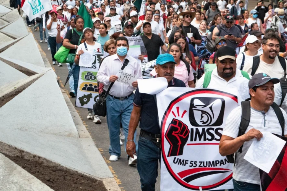 Nuevas movilizaciones de trabajadores del IMSS en CDMX
