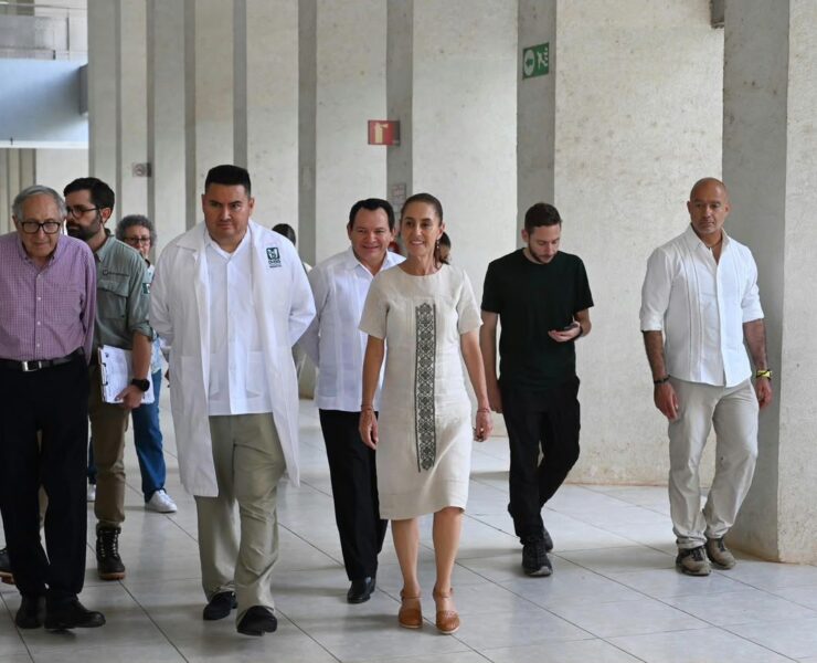 El O’Horán y dos hospitales más ya son IMSS-Bienestar; otros cinco se suman en enero: Sheinbaum y Díaz Mena revisan el avance en Yucatán