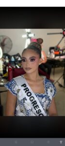 Valeria Isabel Trujillo Durán, representante de Progreso, es una de las 15 finalistas que buscan convertirse en la Embajadora Feria Xmatkuil 2026.
