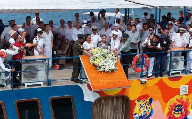 Impacto del Huracán “OTIS” Marina rinde homenaje a las víctimas en Acapulco