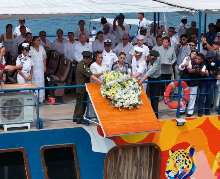 Impacto del Huracán “OTIS” Marina rinde homenaje a las víctimas en Acapulco