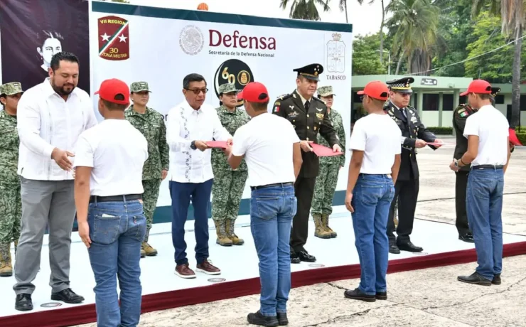 Jóvenes concluyeron su Servicio Militar Nacional en Tabasco