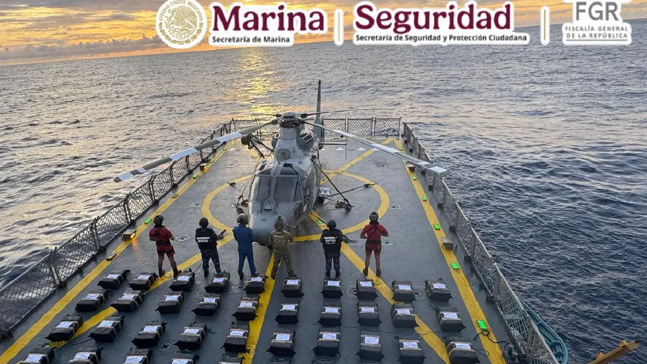 Más de media tonelada de presunta cocaína así fue el operativo marítimo