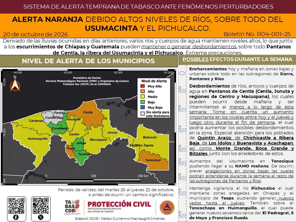 Prevén inundaciones en zonas bajas y urbanas
