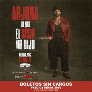 Ricardo Arjona anuncia promoción exclusiva de boletos sin cargos por servicio para su gira "Lo Que El Seco No Dijo" en México