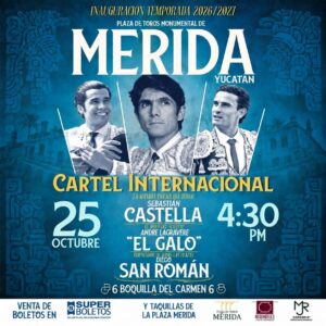 El coso de Reforma se viste de gala. La emblemática Plaza de Toros Monumental de Mérida ha anunciado oficialmente el arranque de su esperada Temporada Taurina 2026-2027
