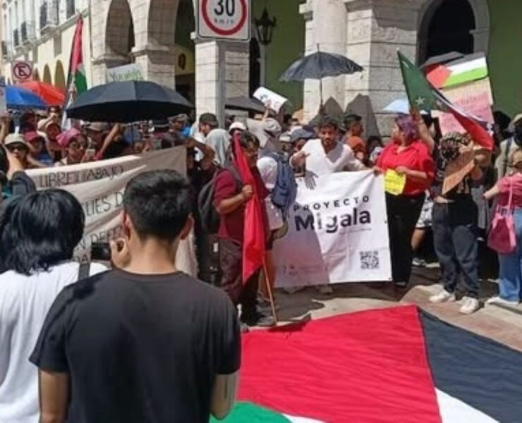 ¡Mérida alza la voz! Marchan por Palestina y en defensa del agua