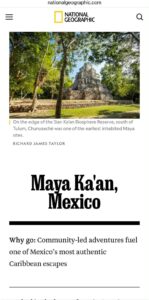 La región de Maya Ka’an, en el corazón de Quintana Roo, fue incluida por la revista National Geographic 